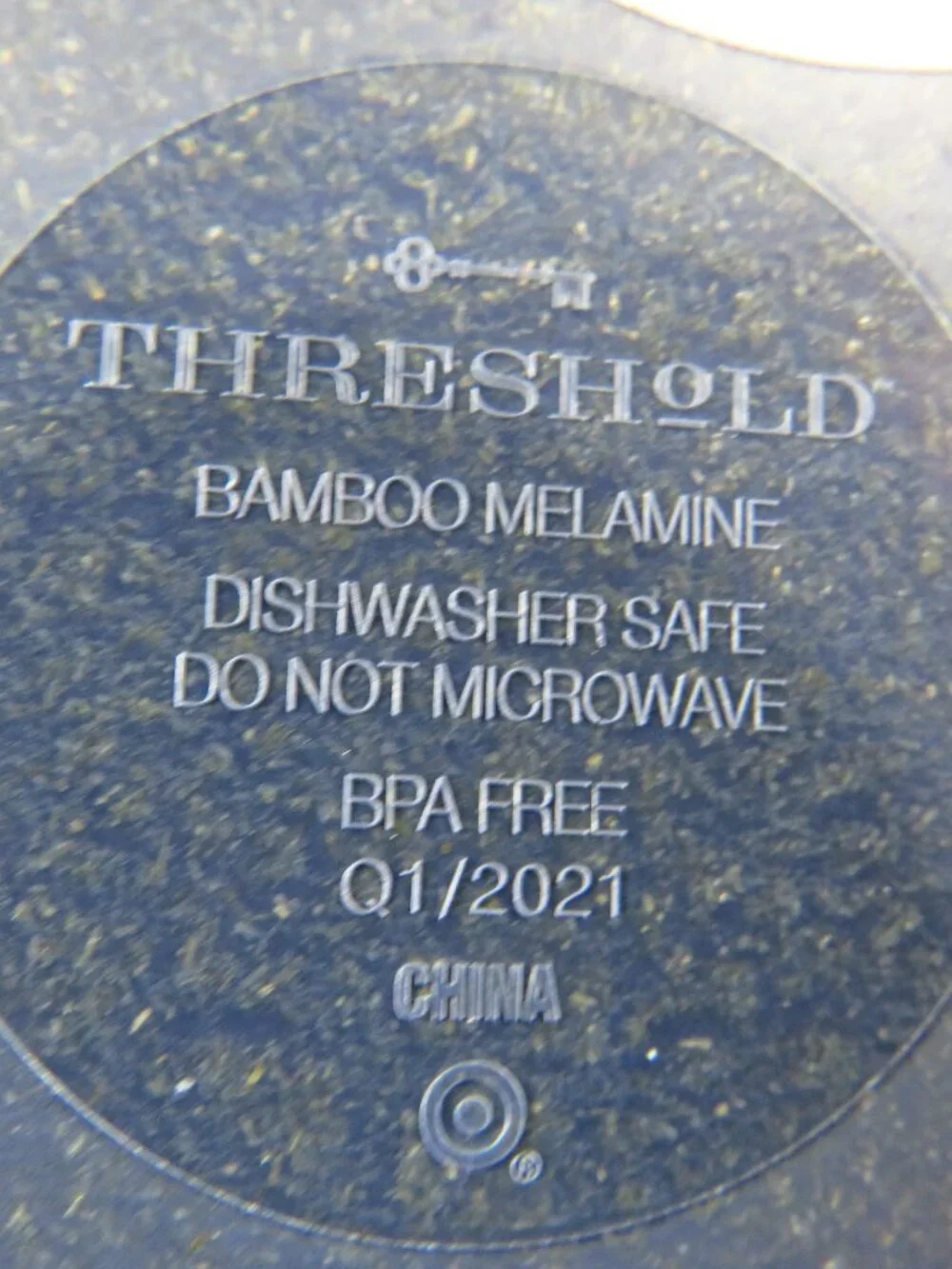 Threshold Set of 6 dinner plates Bamboo Melamine